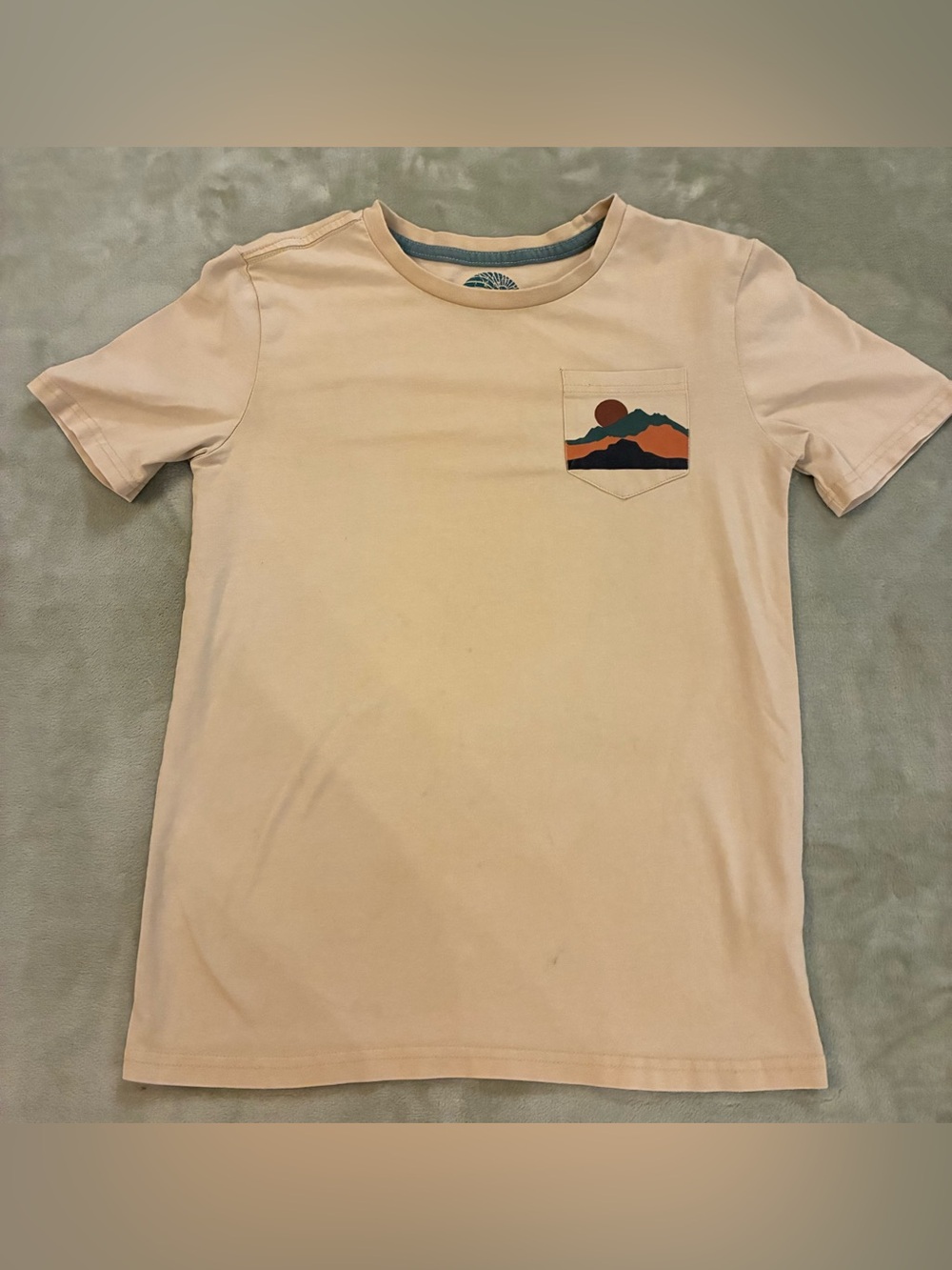 Boys C & C California Cream Pocket Graphic Tee Classic Casual Shirt Size 10/12